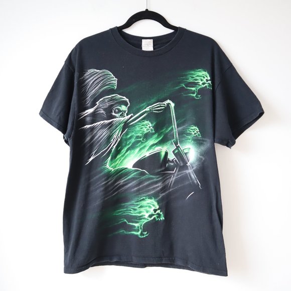 Grim Reaper Death Metal Art T Shirt, Size Large - Picture 1 of 12